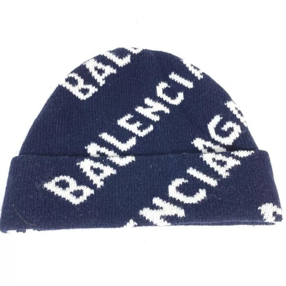 Auth BALENCIAGA 633717 logo beanie hat knit hat knit cap Knit hat main image 6